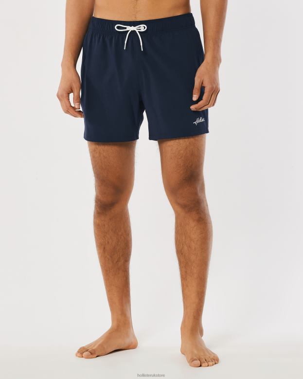 Bottoms Hollister Men Guard Swim Trunks 5\\ 488201122 Navy